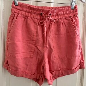 Medium Pink linen shorts